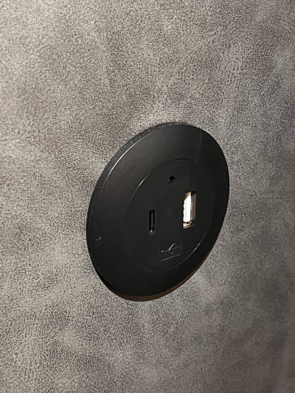 Carla Bedside Table with Charger - Multiple Colours