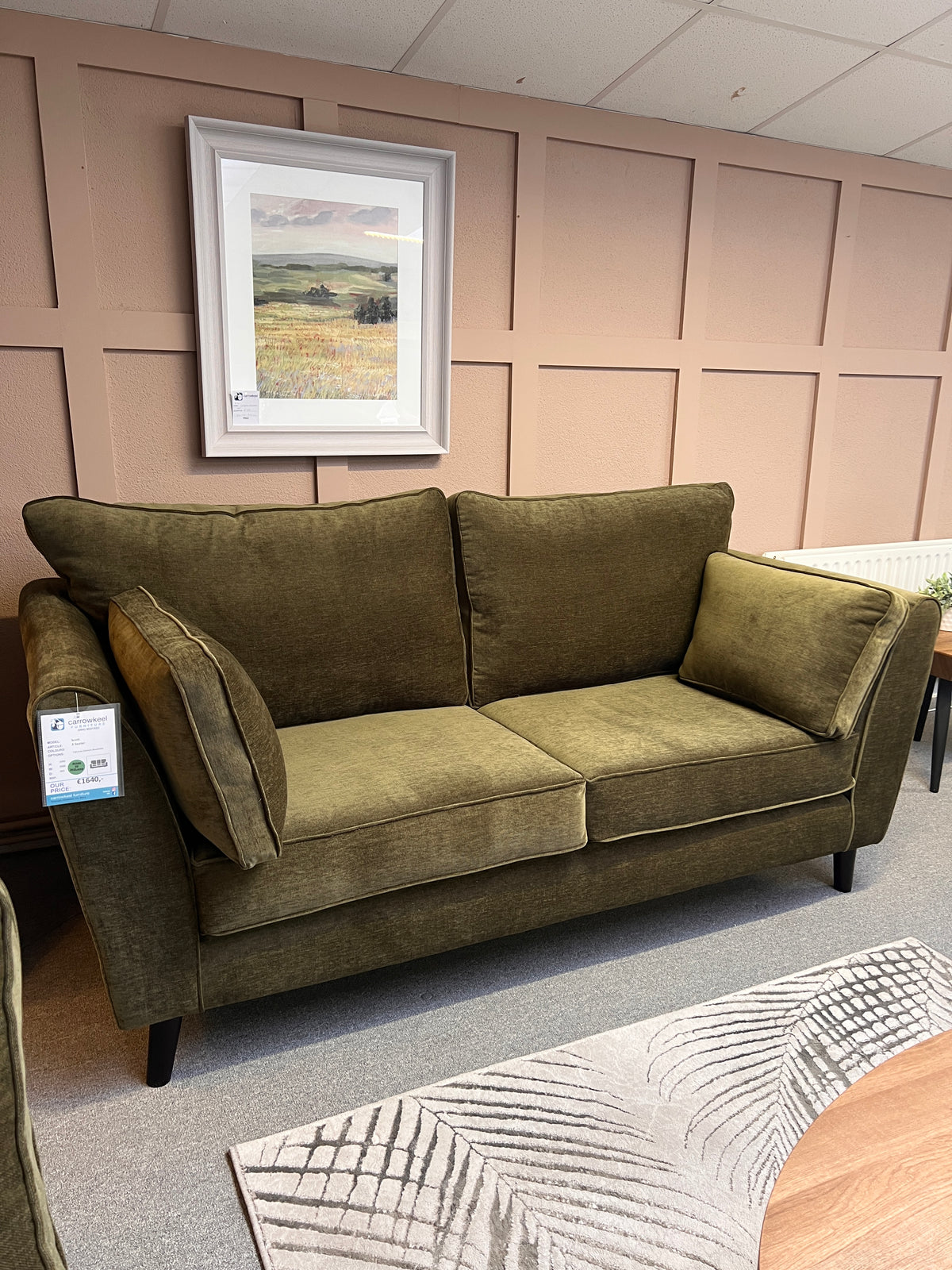 Scott 3 Seater - Olive Green - Irish Made