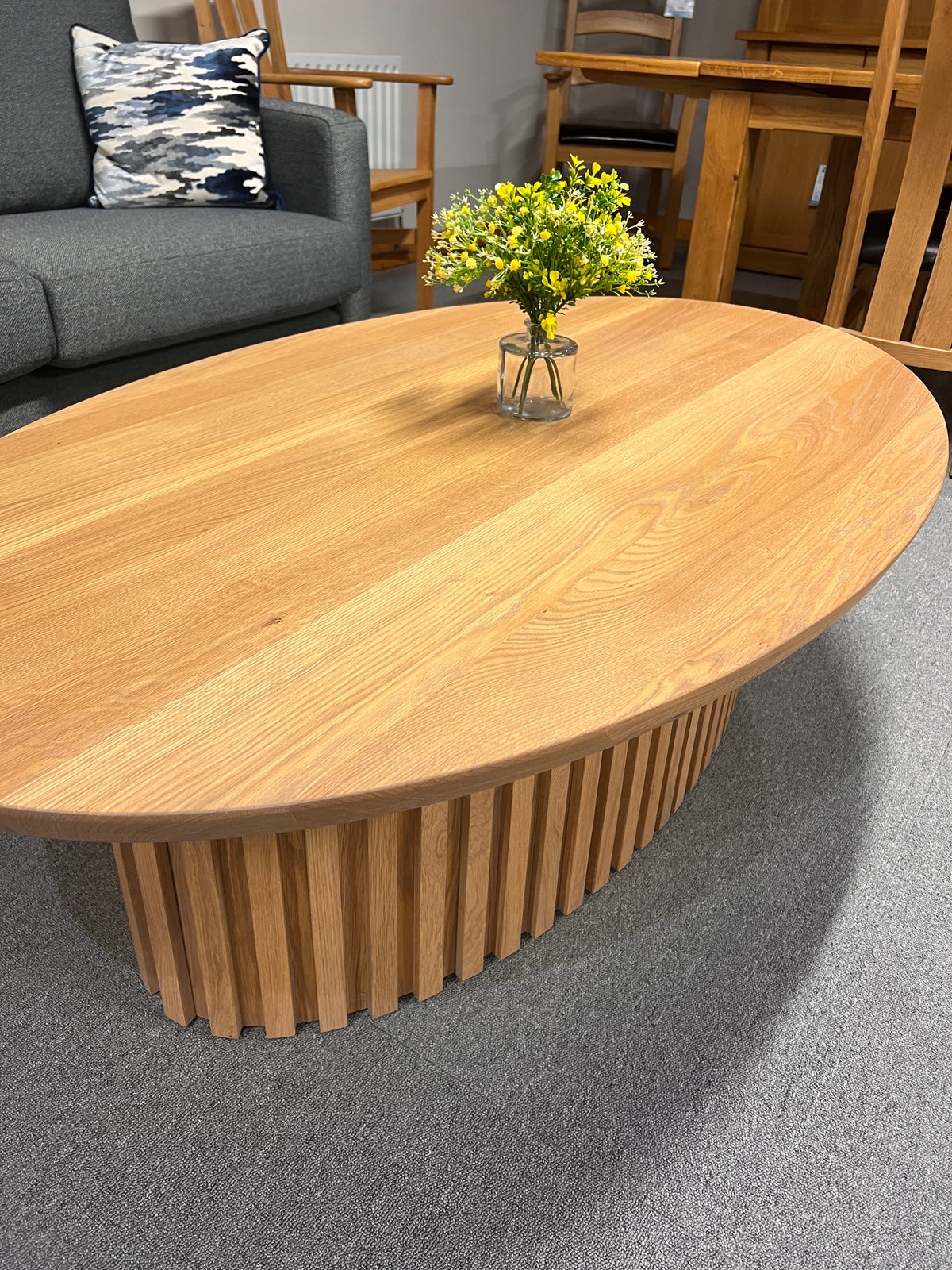 Bespoke Solid Oak Oval Coffee Table