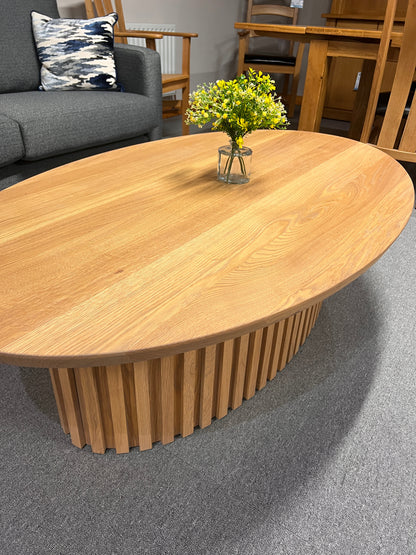 Bespoke Solid Oak Oval Coffee Table