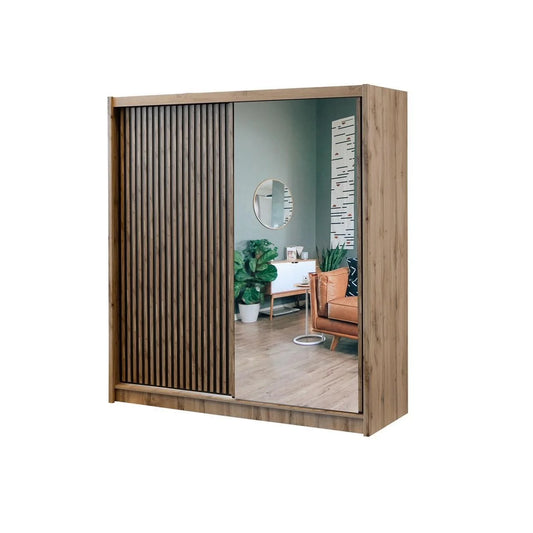 London Sliding Wardrobe - Wotan Oak - Multiple Sizes