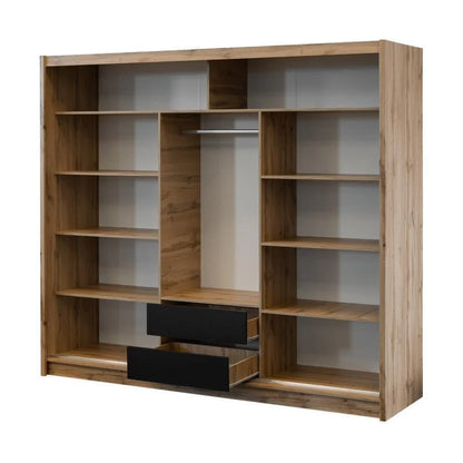 London Sliding Wardrobe - Wotan Oak - Multiple Sizes
