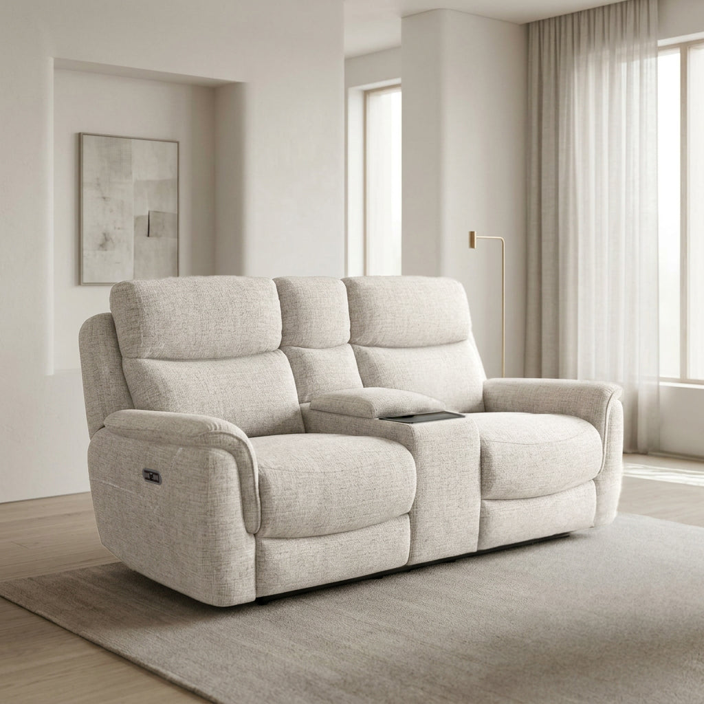 Kelmire 2 Seater With Console - Beige