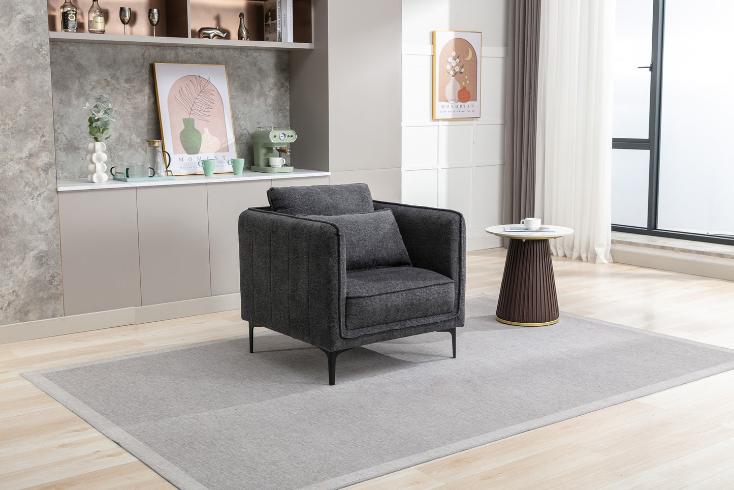 Landon 1 Seater - Dark Grey