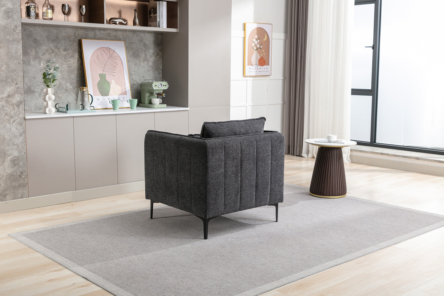 Landon 1 Seater - Dark Grey