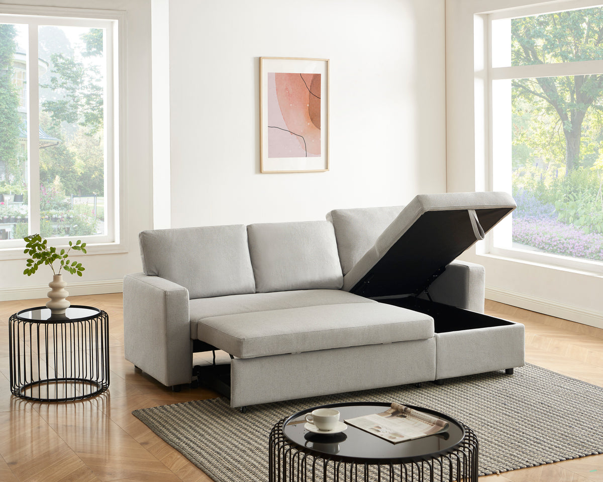 Leanne 3 Seater Sofa Bed - Grey