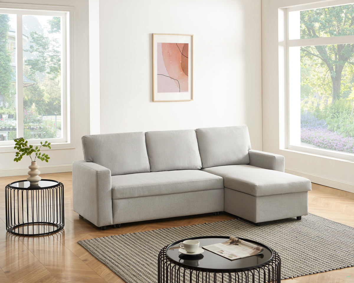 Leanne 3 Seater Sofa Bed - Grey