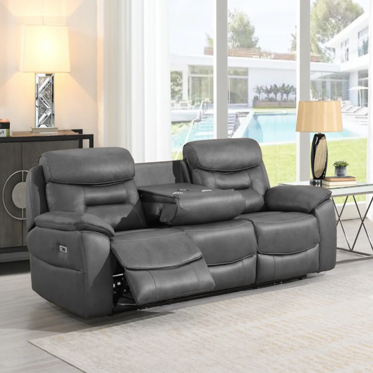 Leroy 3 Seater - Grey w/ Drop-Down Tray AC