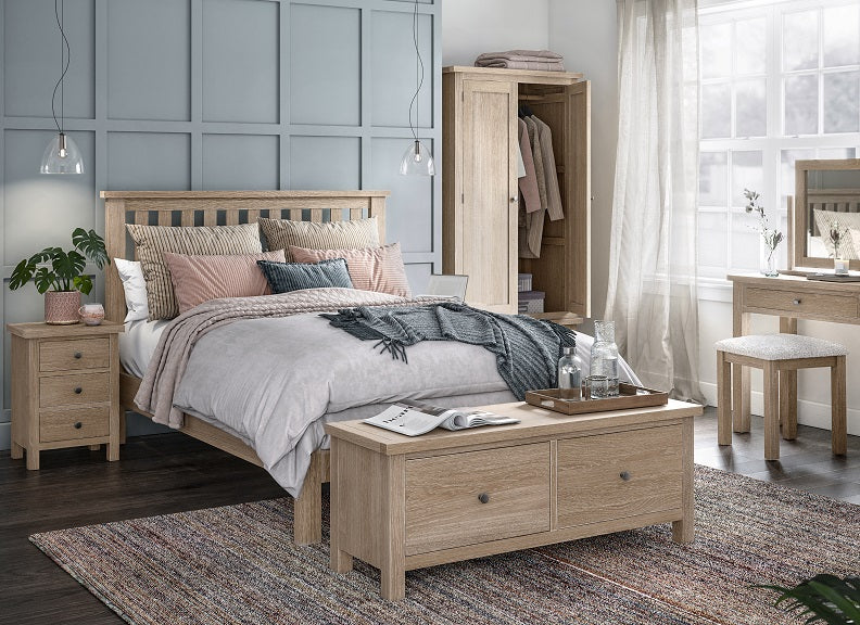 Modern Country Bed Frame - Oak - Multiple Sizes