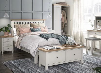 Modern Country Bed Frame - Coconut White - Multiple Sizes