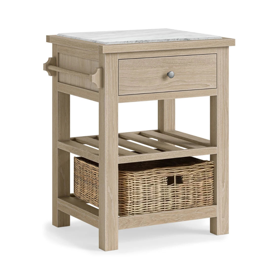 Modern Country Small Kitchen Island - Oak