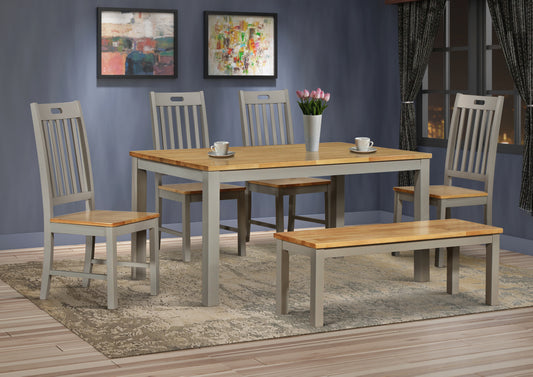 Nappa 5' Dining Set - Grey & Oak