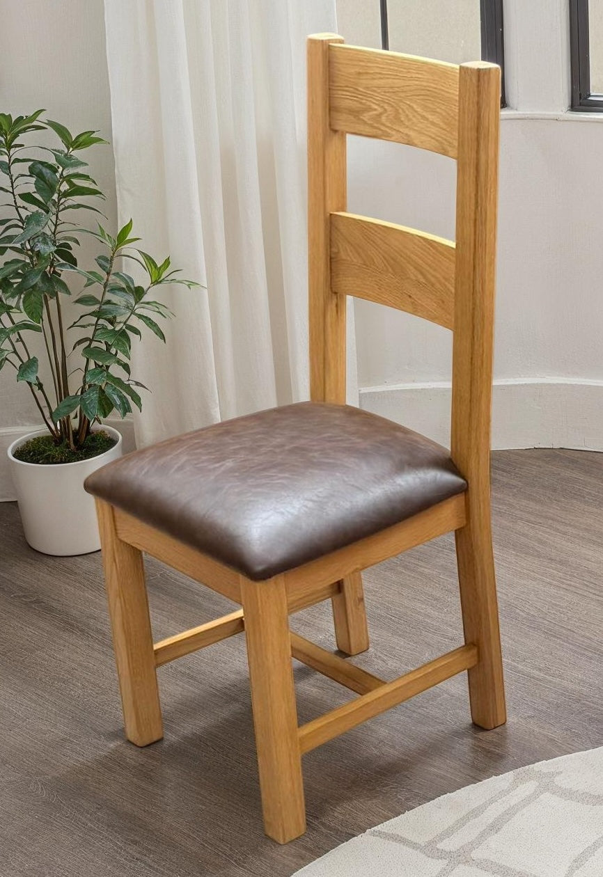 Oscar Large Dining Chair - Dark Brown Seat