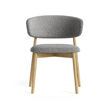Phoenix Dining Chair - Oak w/ Grey Boucle