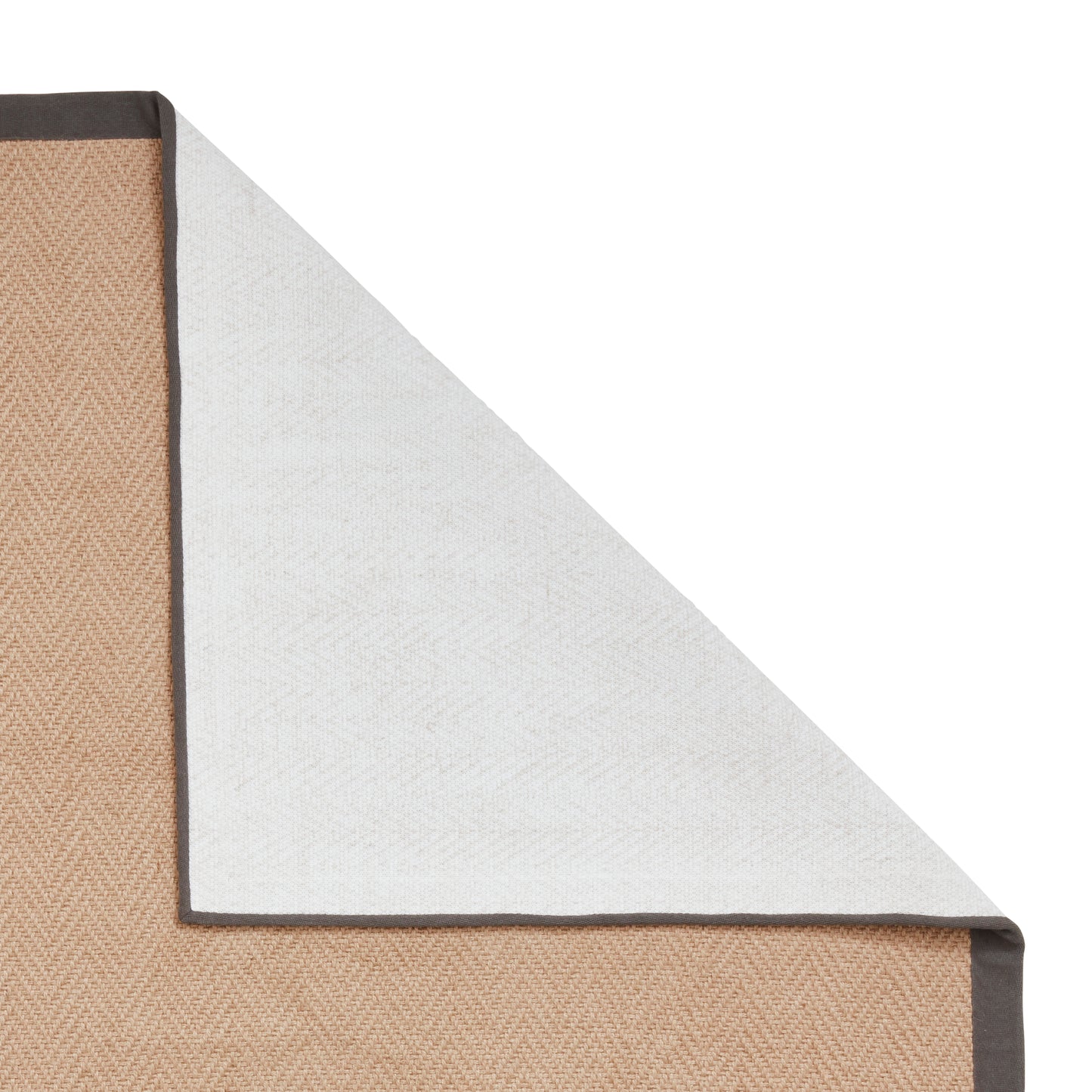 Portland Jute Rug - Beige w/ Charcoal Border
