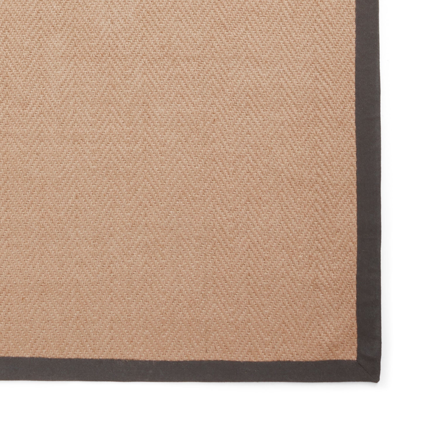 Portland Jute Rug - Beige w/ Charcoal Border