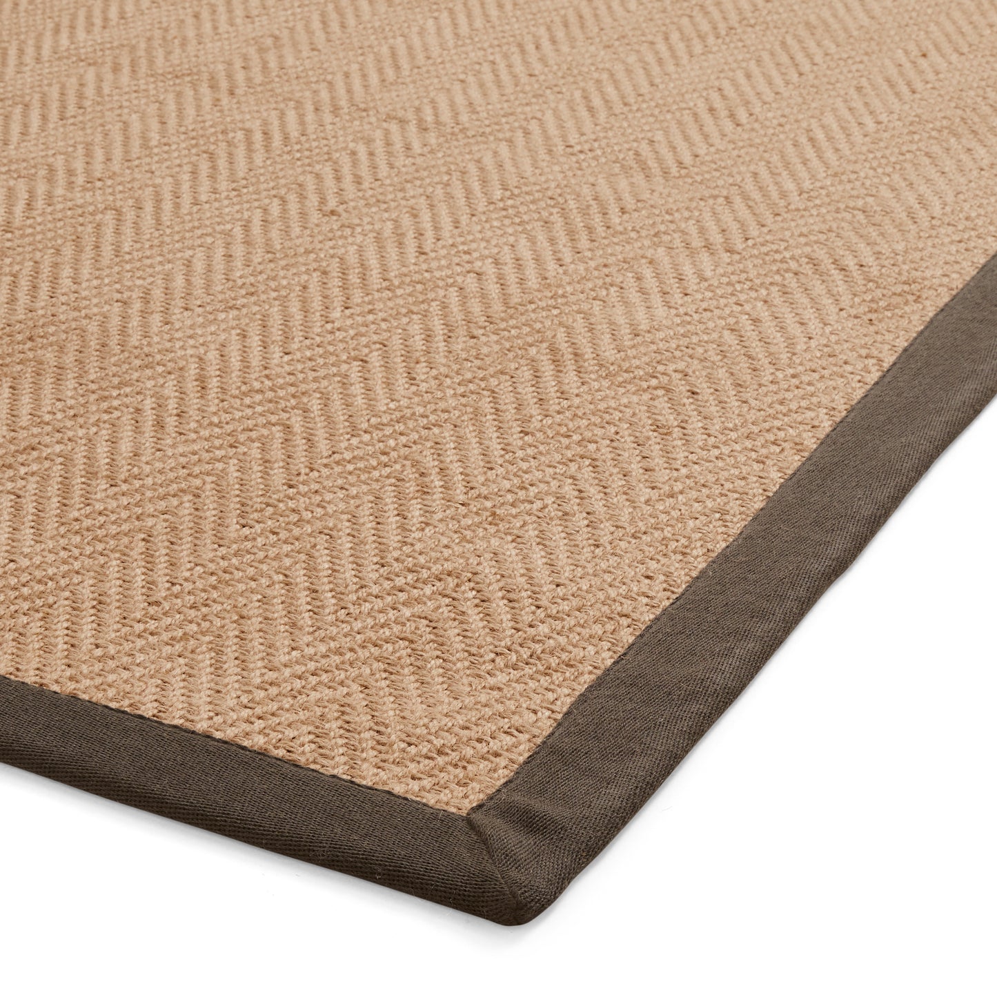 Portland Jute Rug - Beige w/ Charcoal Border