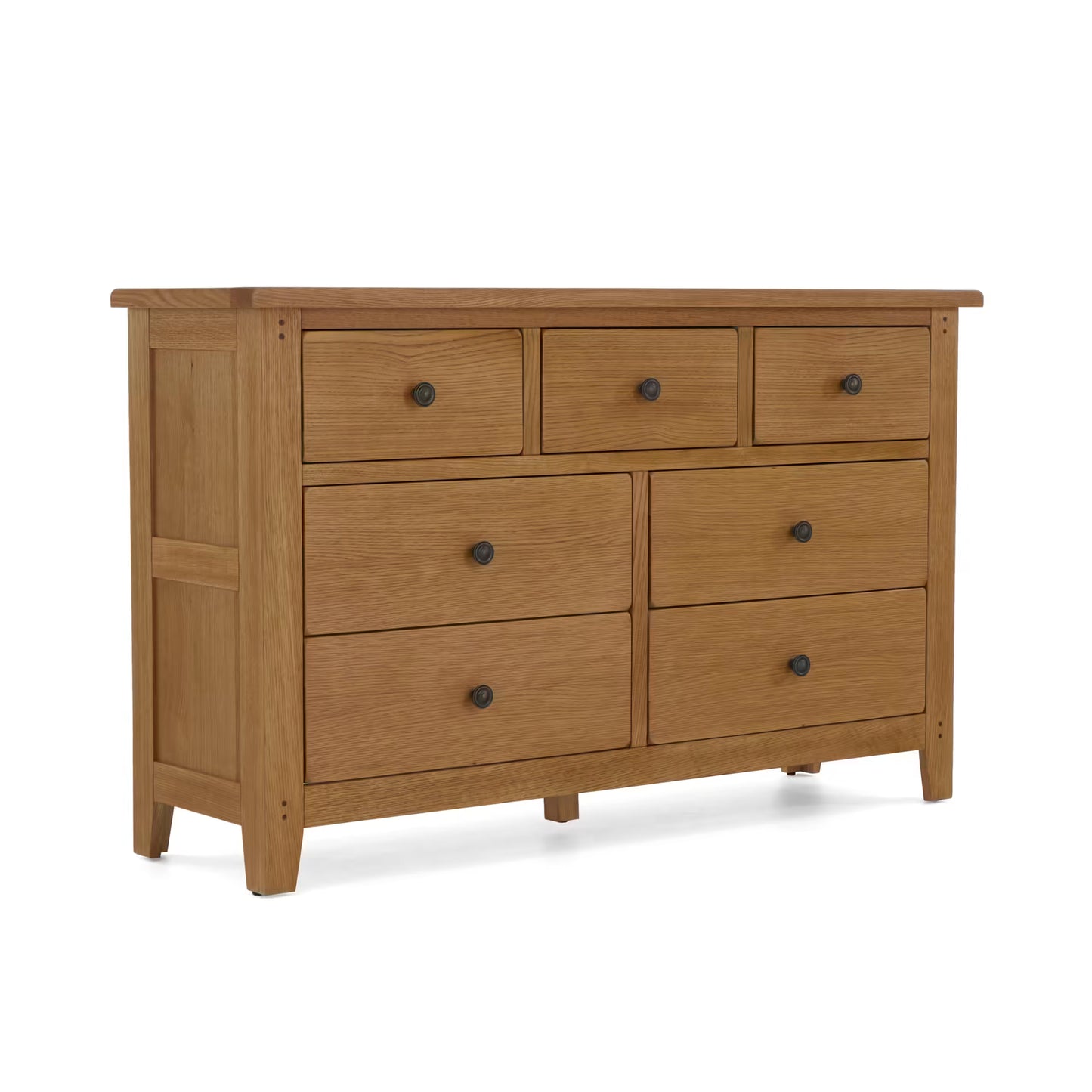 Burford 3 Over 4 Chest of Drawers - Oak