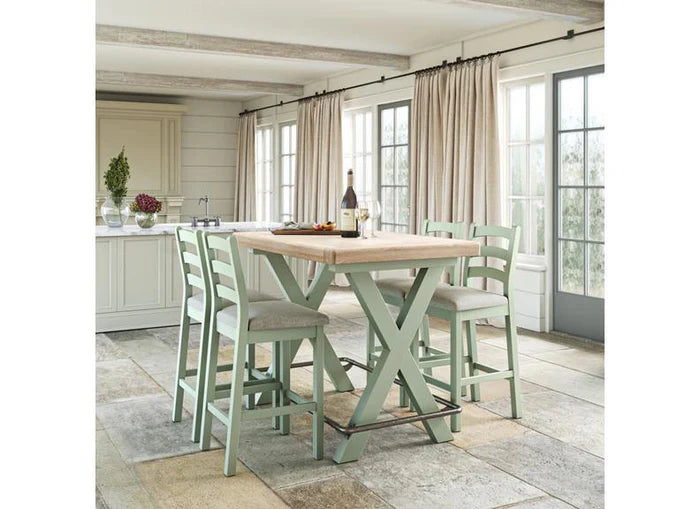 Salcombe Bar Stool - Sage - Multiple Cushion Options
