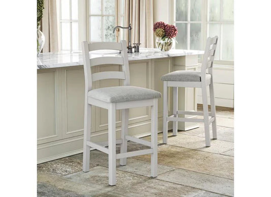 Salcombe Bar Stool - Light Grey - Multiple Cushion Options