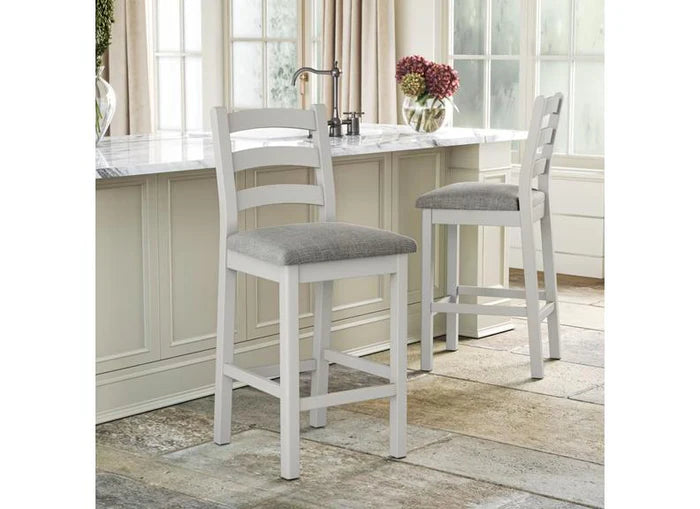 Salcombe Bar Stool - Light Grey - Multiple Cushion Options