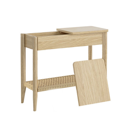 Sicily Sofa Side Table - Light Oak