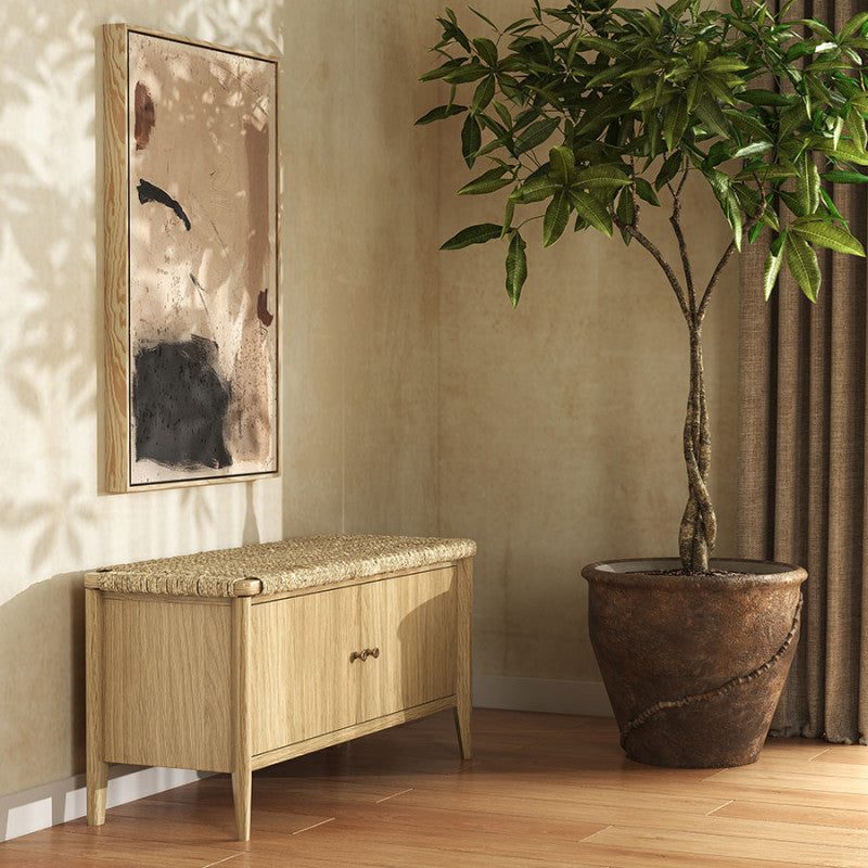 Sicily Hallway Bench - Light Oak
