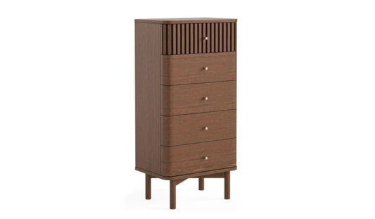 Soho 5 Drawer Tallboy - Brown