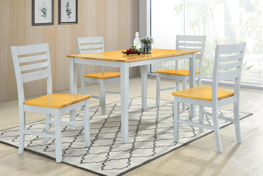 Tessa 4' Dining Set - Grey and Oak