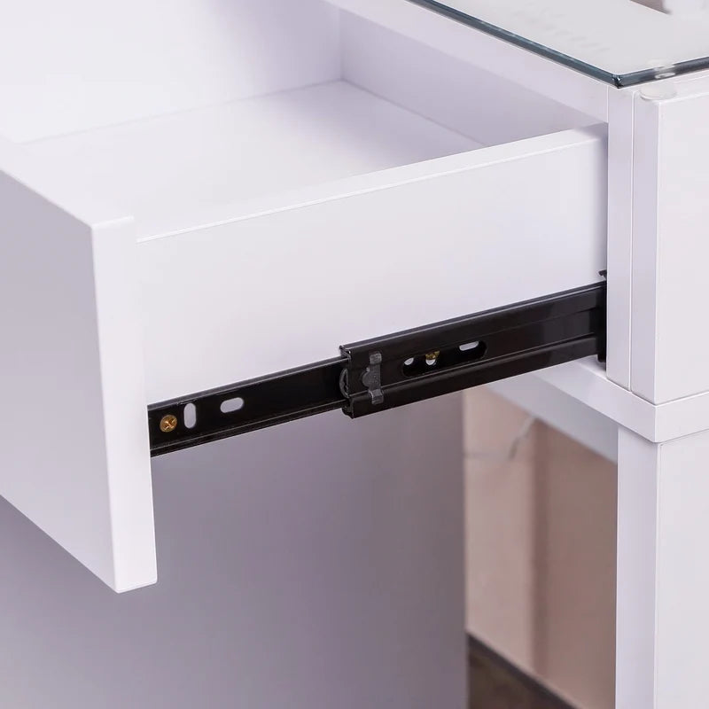 Aisling Vanity Desk, Mirror & Stool with Storage