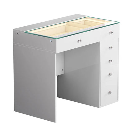 Diana 6 Storage Drawers Vanity Desk