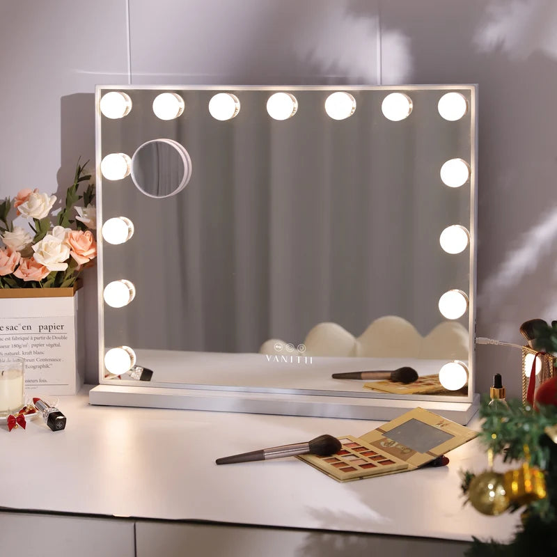 Aisling Vanity Desk, Mirror & Stool with Storage