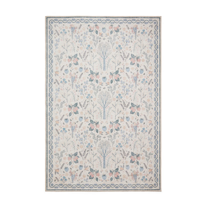 Versailles H1373 Washable Rug - Beige/Blue
