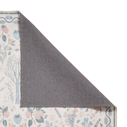 Versailles H1373 Washable Rug - Beige/Blue