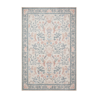 Versailles H1423 Washable Rug - Beige/Blue