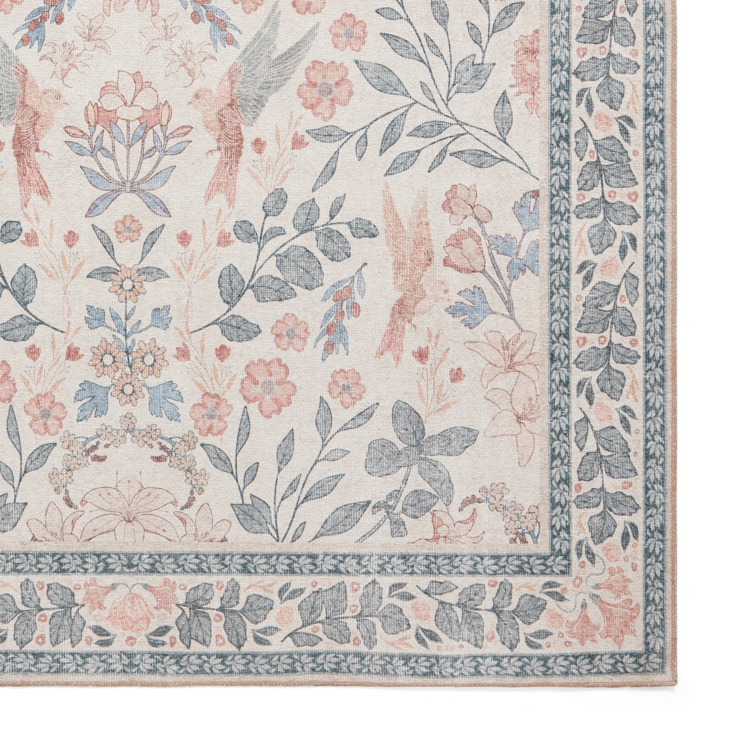 Versailles H1423 Washable Rug - Beige/Blue