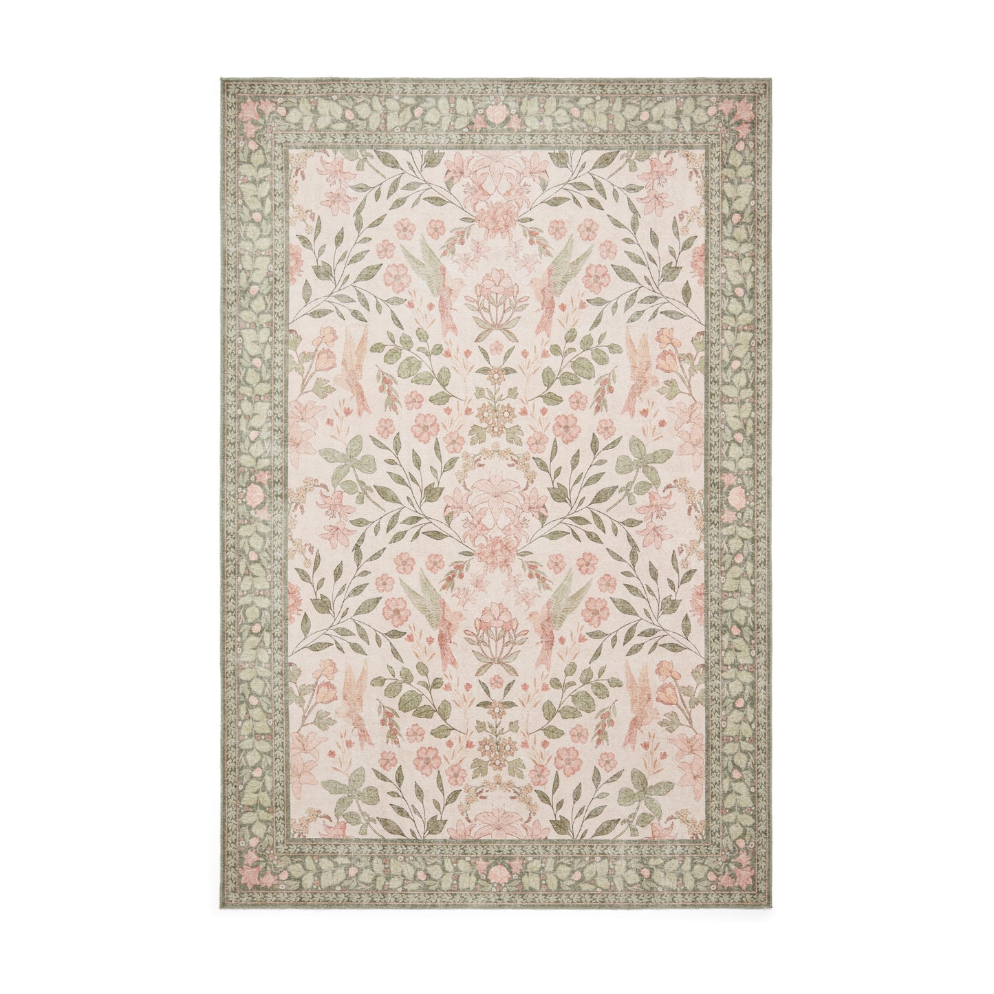 Versailles H1423 Washable Rug - Beige/Green