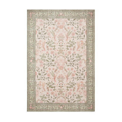 Versailles H1423 Washable Rug - Beige/Green