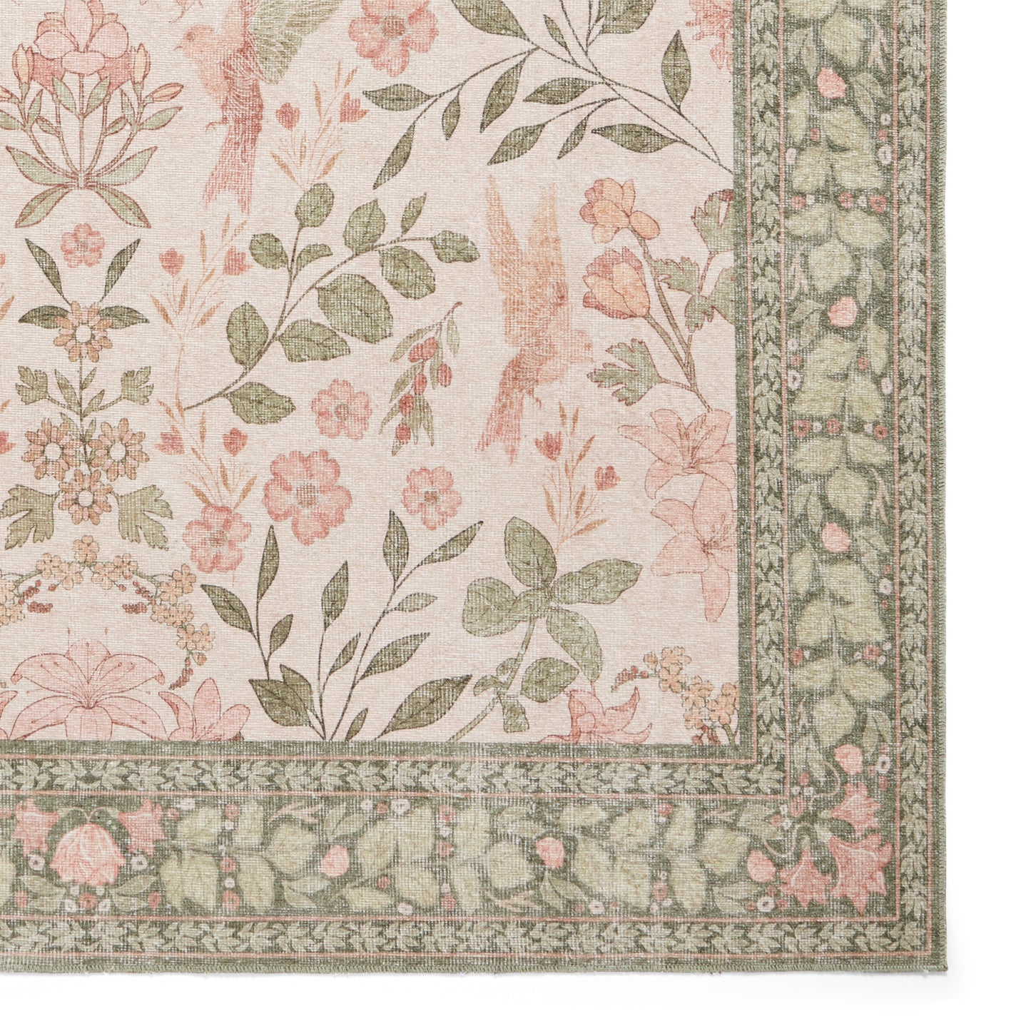Versailles H1423 Washable Rug - Beige/Green