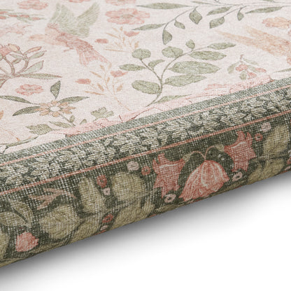 Versailles H1423 Washable Rug - Beige/Green