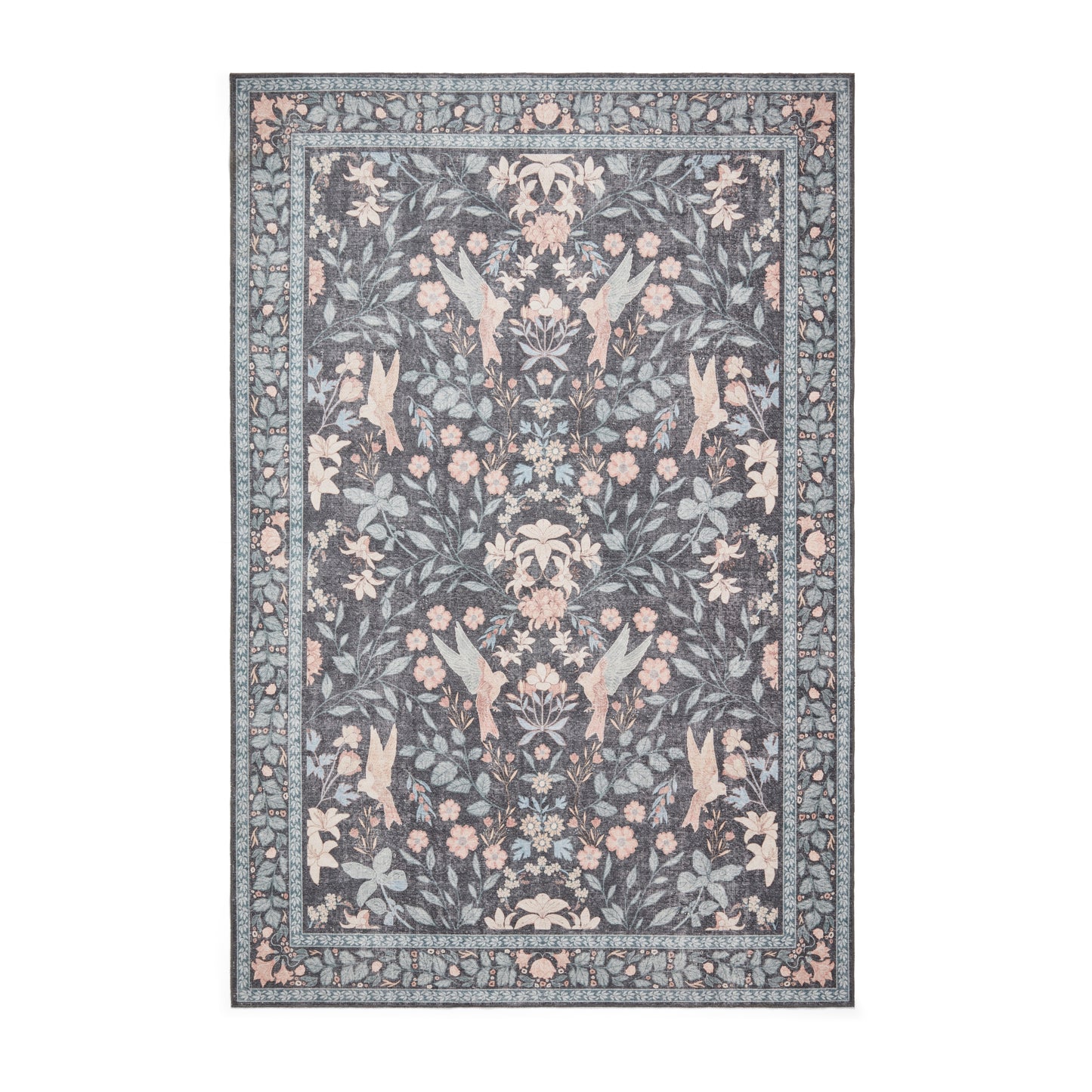 Versailles H1423 Washable Rug - Dark Blue