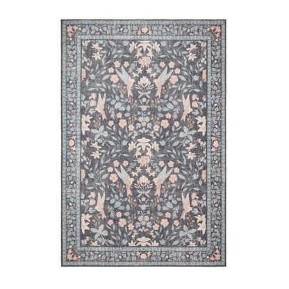 Versailles H1423 Washable Rug - Dark Blue