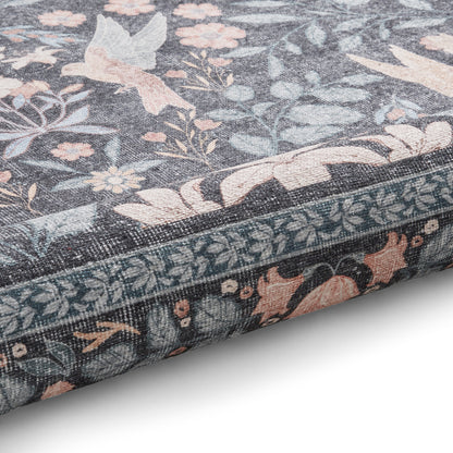 Versailles H1423 Washable Rug - Dark Blue
