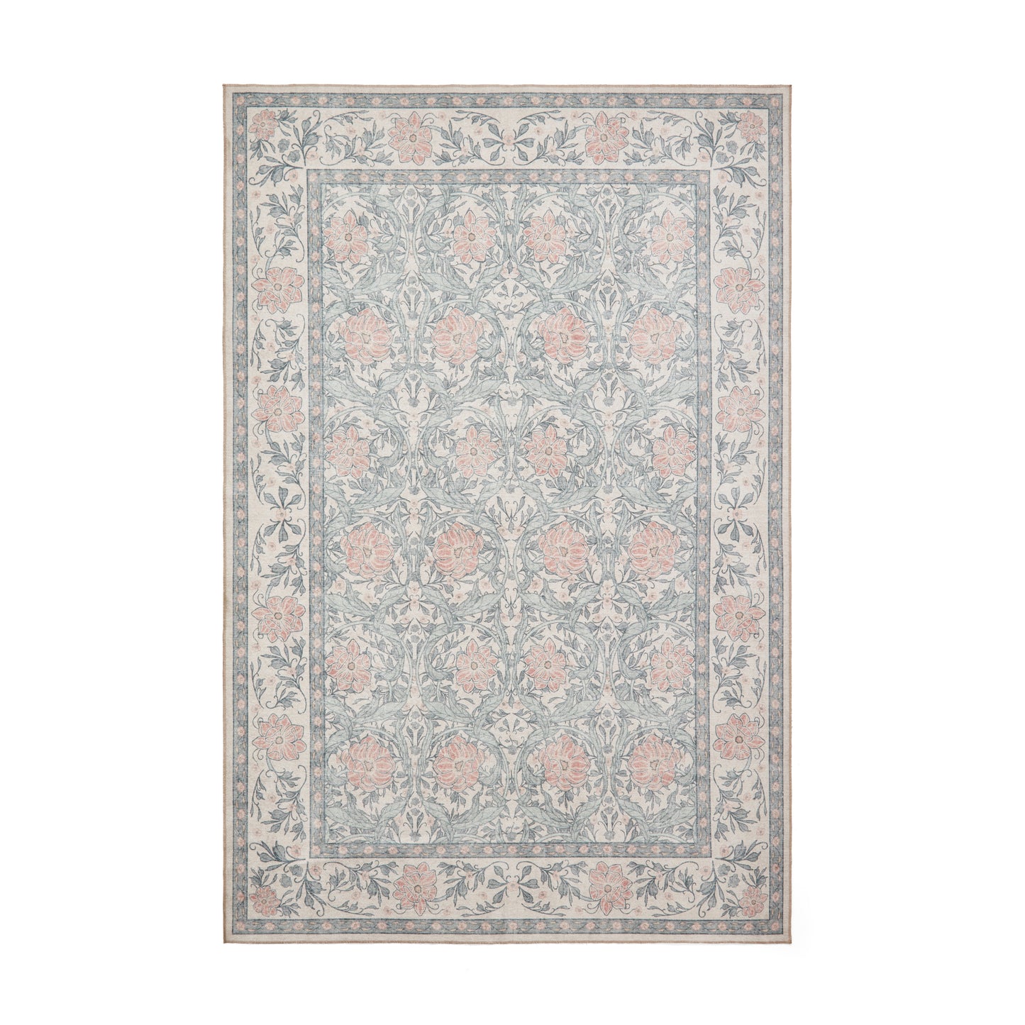 Versailles H1424 Washable Rug - Beige/Blue
