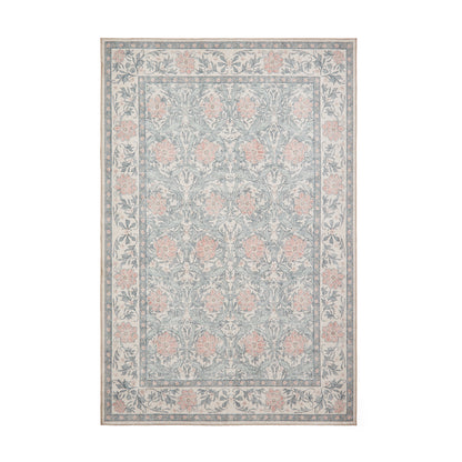 Versailles H1424 Washable Rug - Beige/Blue
