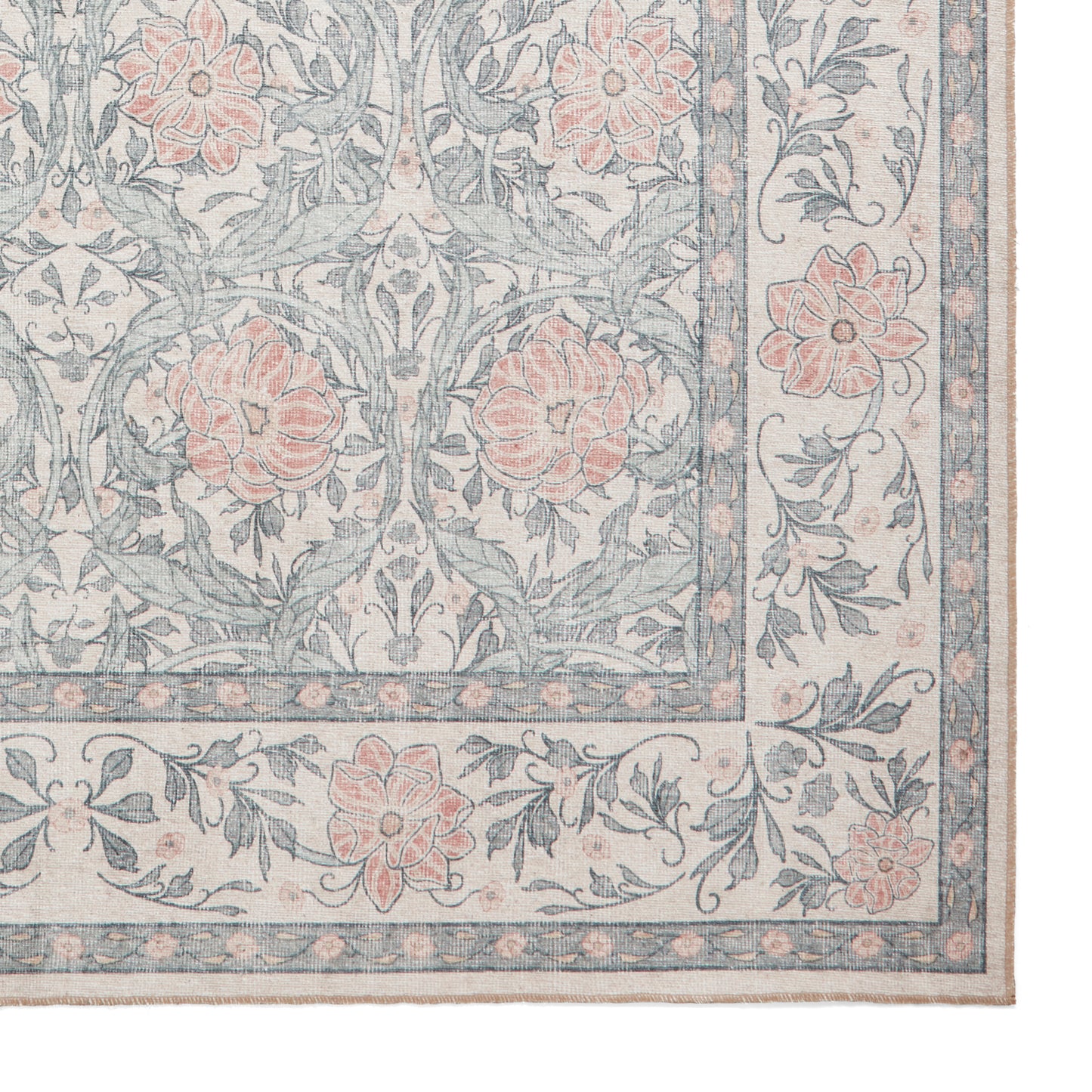 Versailles H1424 Washable Rug - Beige/Blue