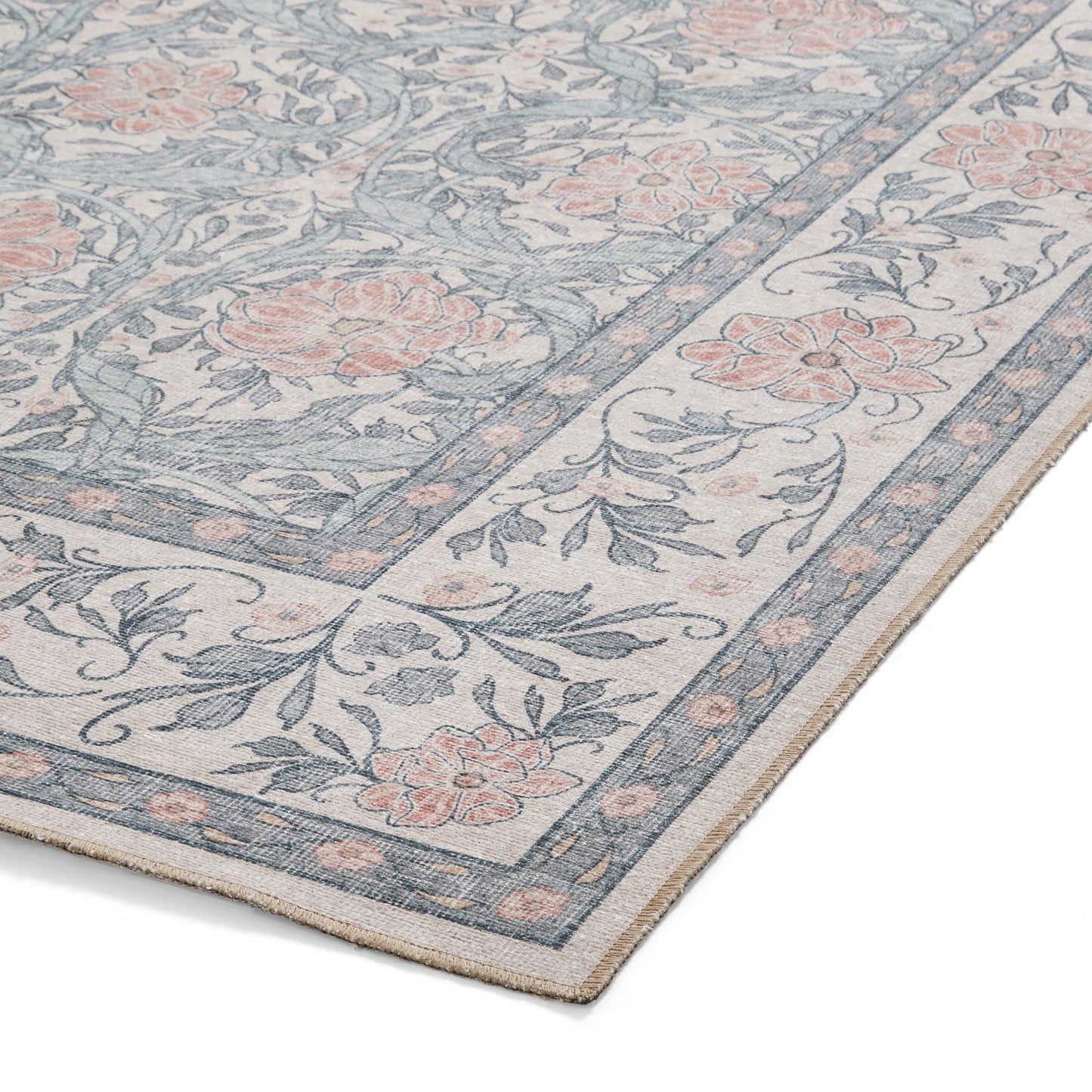 Versailles H1424 Washable Rug - Beige/Blue