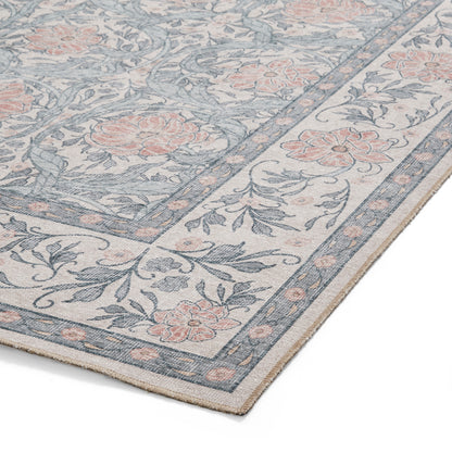Versailles H1424 Washable Rug - Beige/Blue