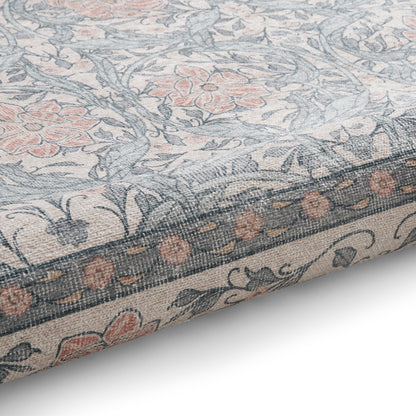 Versailles H1424 Washable Rug - Beige/Blue
