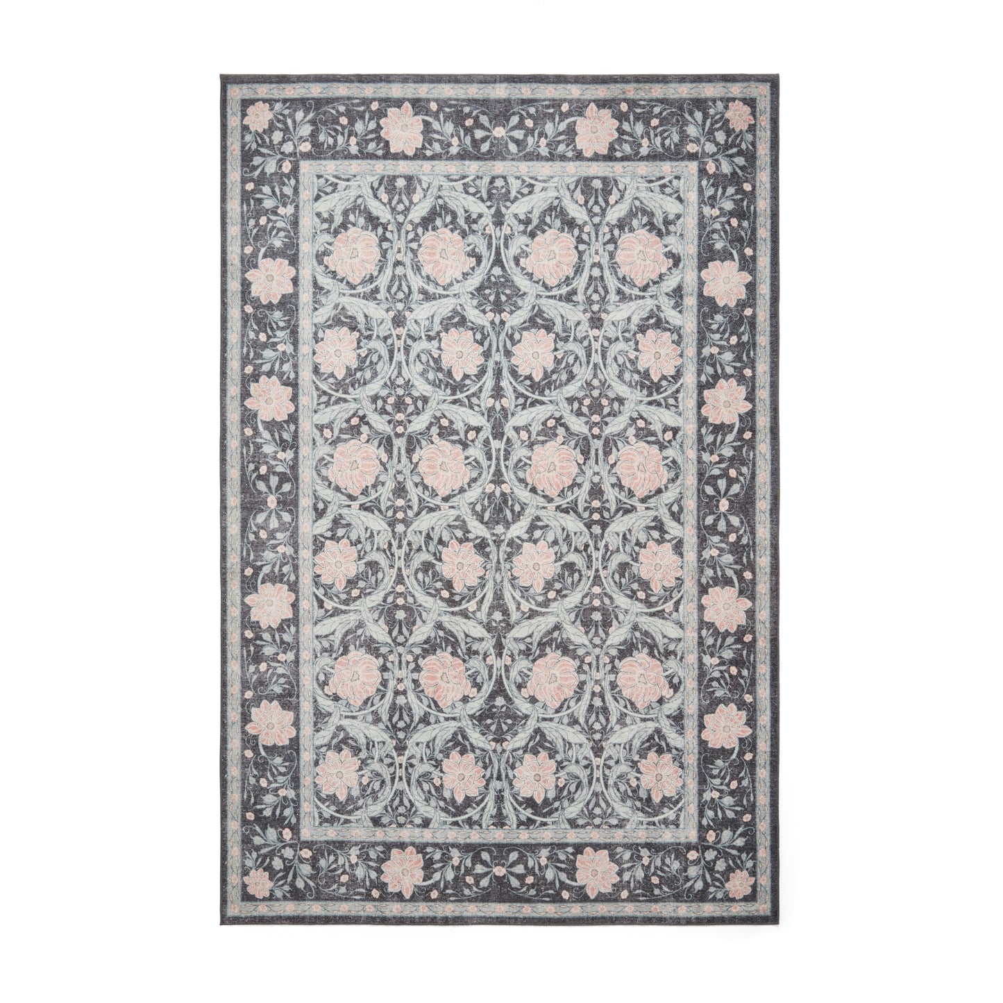 Versailles H1424 Washable Rug - Dark Blue